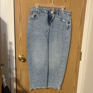 Maurices Light Blue Denim Skirt